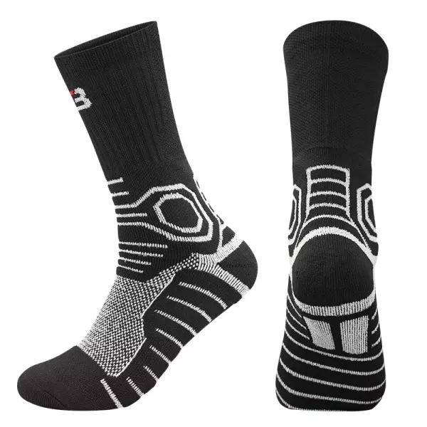 Men's Outdoor Towel Bottom Wear-resistant Sweat-absorbing Non-slip Mid-tube Sports Socks