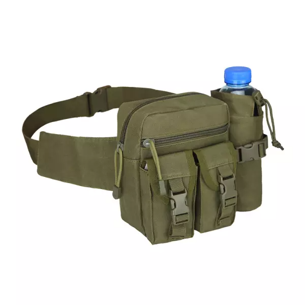 Multifunctional Military Waist Bag Sling Hip Belt With Water Bottle Holder