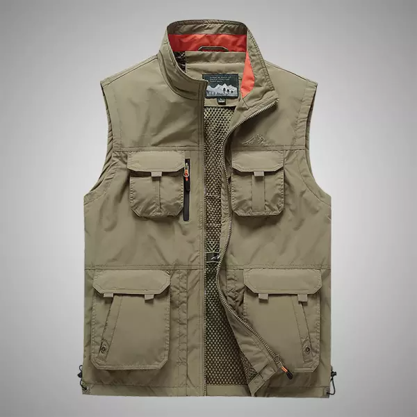 Men's Mesh Inner Pocket Breathable Outdoor Sports Casual Vest