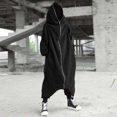 Unisex Long Sleeve Hooded Nazgul Long Coat