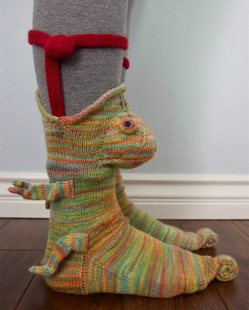 Knit Crocodile Socks