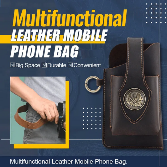 Multifunctional Leather Mobile Phone Bag