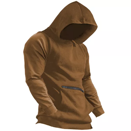 Men's Outdoor Pocket Hooded Casual Sweatshirt