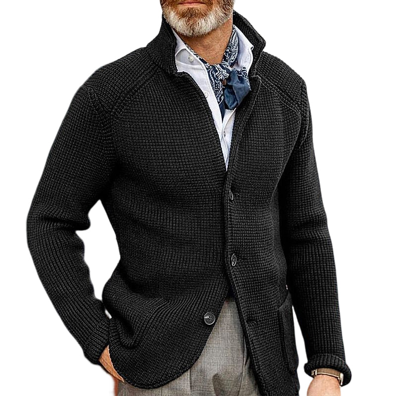 Men's Stand Collar Knitted Coat